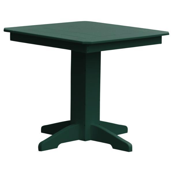 A &amp; L Furniture Recycled Plastic Square Dining Table Table 33" / Turf Green