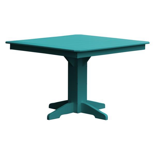 A &amp; L Furniture Recycled Plastic Square Dining Table Table 44" / Aruba Blue