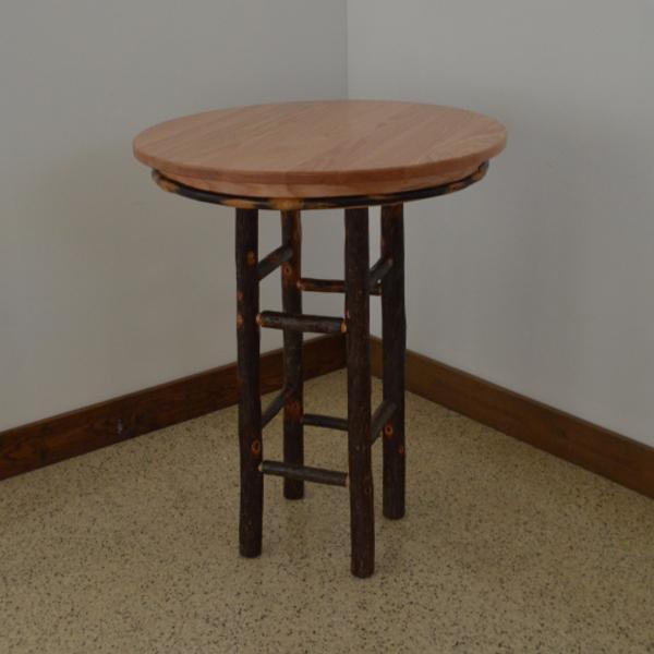 A &amp; L Furniture Round Hickory Bar Table Table 33" / Natural