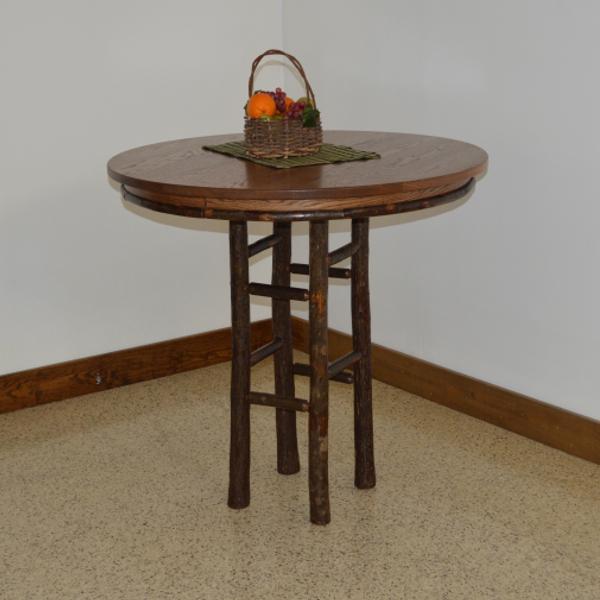 A &amp; L Furniture Round Hickory Bar Table Table 33" / Natural