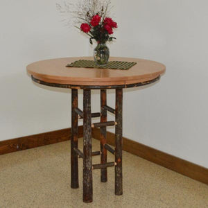 A & L Furniture Round Hickory Bar Table Table 33" / Natural