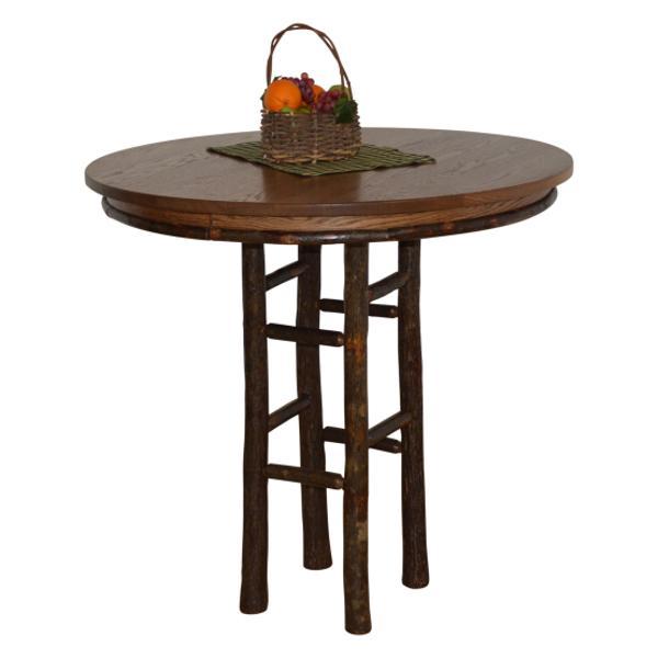 A &amp; L Furniture Round Hickory Bar Table Table 42" / Walnut