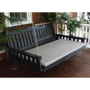 A & L Furniture Royal English Yellow Pine Swing Bed Size 6ft and 75” Swing Beds 6ft / Unfinished / No