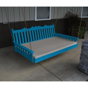 A & L Furniture Royal English Yellow Pine Swing Bed Size 6ft and 75” Swing Beds 6ft / Unfinished / No
