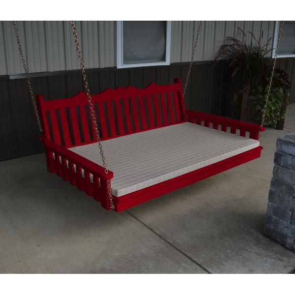 A &amp; L Furniture Royal English Yellow Pine Swing Bed Size 6ft and 75” Swing Beds 6ft / Unfinished / No