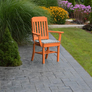 A & L Furniture Traditional Dining Chair w/ Arms Outdoor Chairs Aruba Blue
