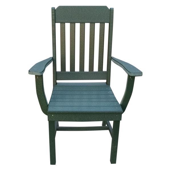 A &amp; L Furniture Traditional Dining Chair w/ Arms Outdoor Chairs Aruba Blue