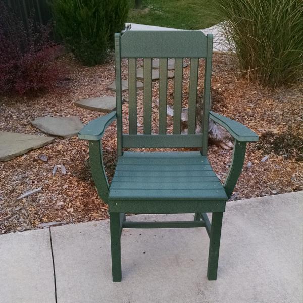A &amp; L Furniture Traditional Dining Chair w/ Arms Outdoor Chairs Aruba Blue