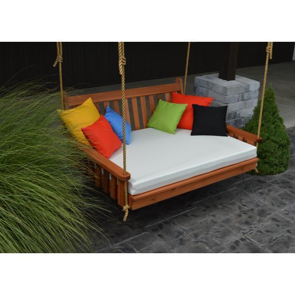 A &amp; L Furniture Traditional English Red Cedar Swing Bed Swing Beds 4ft / Unfinished / No