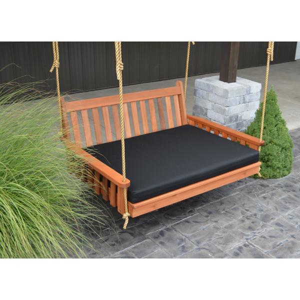A &amp; L Furniture Traditional English Red Cedar Swing Bed Swing Beds 4ft / Unfinished / No