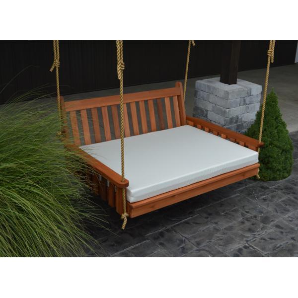 A &amp; L Furniture Traditional English Red Cedar Swing Bed Swing Beds 4ft / Unfinished / No