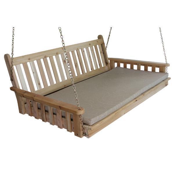A &amp; L Furniture Traditional English Red Cedar Swing Bed Swing Beds 4ft / Unfinished / No