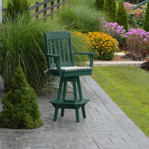 Traditional Swivel Bar Chair with Arms - The Charming Bench Company