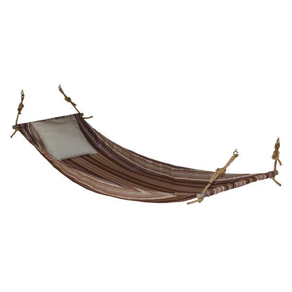 A & L Furniture Twin Hammock with Mounting Hardware Hammock Twin / Maroon Stripe
