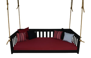 A & L Furniture VersaLoft Mission Hanging Daybed with Rope Daybed Twin / Black