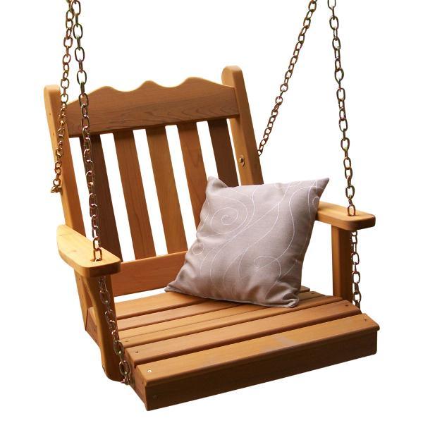 A &amp; L Furniture Western Red Cedar 2ft Royal English Chair Swing Porch Swings Unfinished