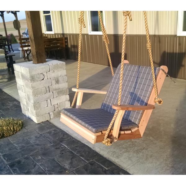 A &amp; L Furniture Western Red Cedar 2ft Traditional English Chair Swing Porch Swings Unfinished
