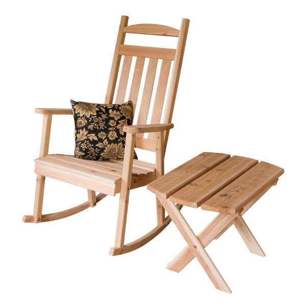 A &amp; L Furniture Western Red Cedar Classic Porch Rocker Rocker Chair Unfinished