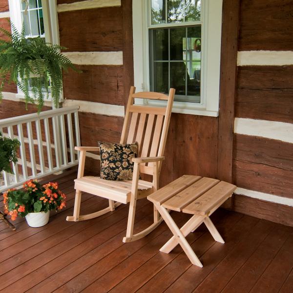 A &amp; L Furniture Western Red Cedar Classic Porch Rocker Rocker Chair Unfinished