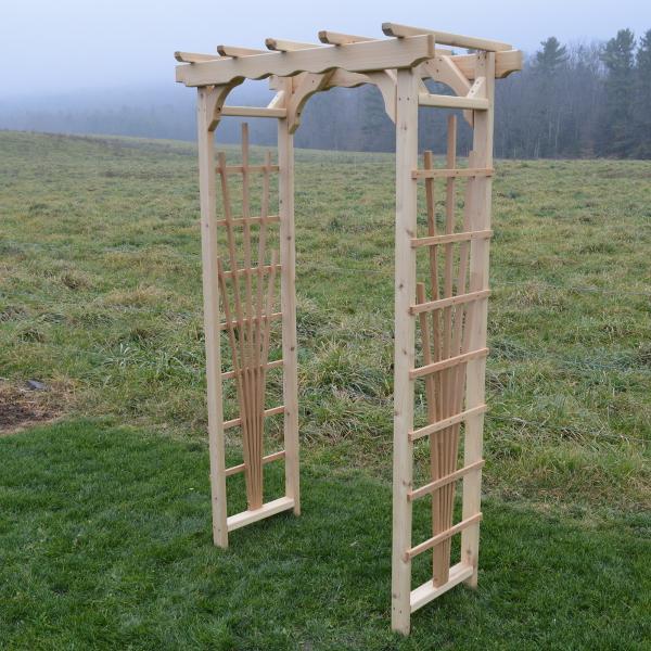 A & L Furniture Western Red Cedar Concord Arbor Porch Swing Stands 3ft / Unfinished