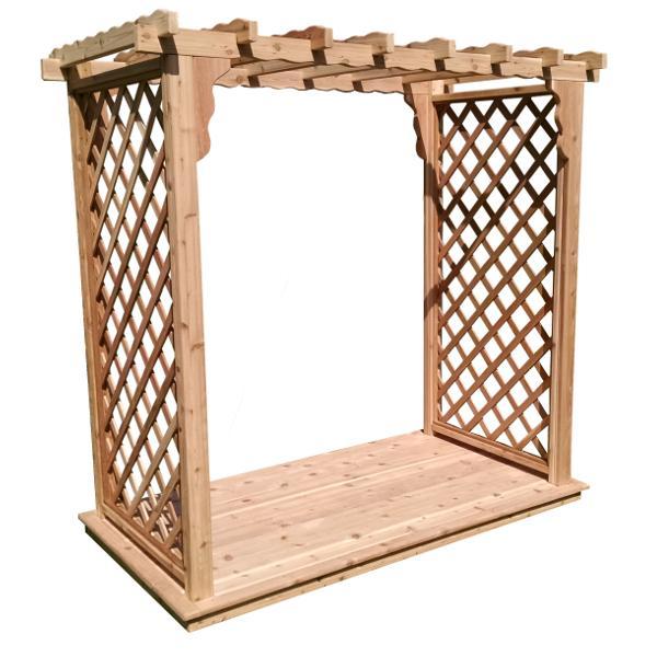 A &amp; L Furniture Western Red Cedar Covington Arbor &amp; Deck Porch Swing Stands 4ft / Unfinished