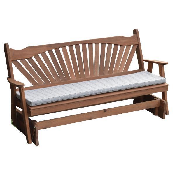 A &amp; L Furniture Western Red Cedar Fanback Glider Gliders 4ft / Unfinished