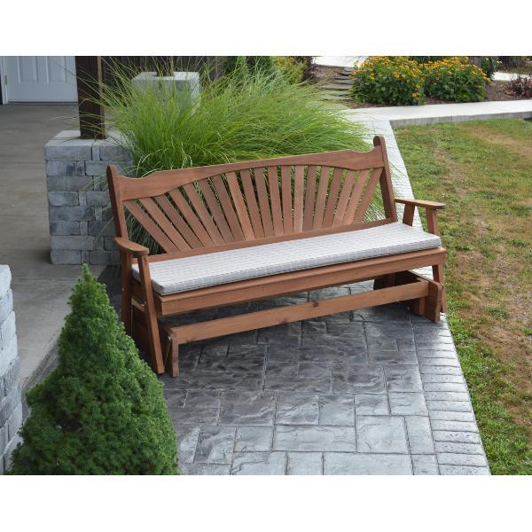 A &amp; L Furniture Western Red Cedar Fanback Glider Gliders 4ft / Unfinished