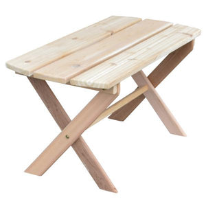 A & L Furniture Western Red Cedar Folding Coffee Table Coffee Table Unfinished