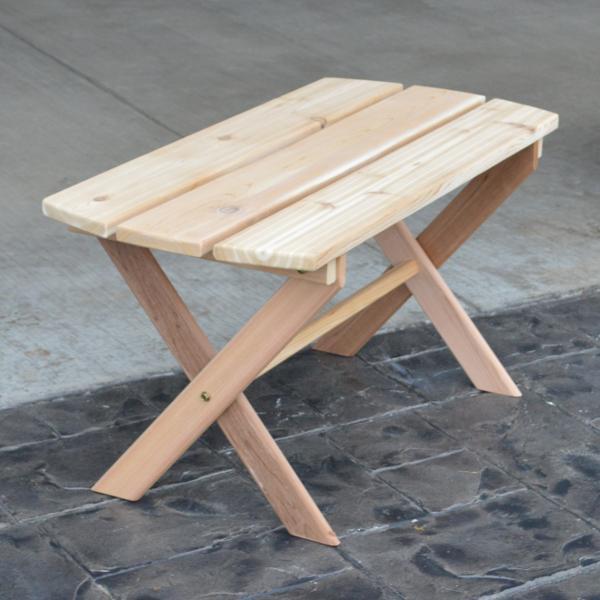 A &amp; L Furniture Western Red Cedar Folding Coffee Table Coffee Table Unfinished