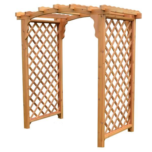 A &amp; L Furniture Western Red Cedar Jamesport Arbor Porch Swing Stands 4ft / Unfinished
