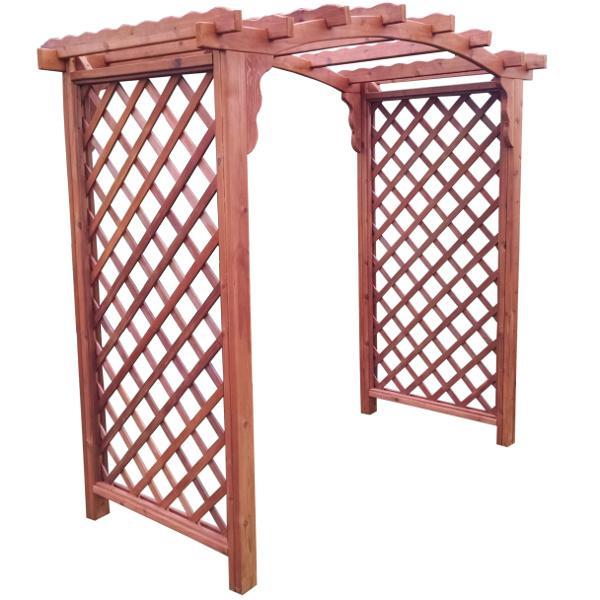 A &amp; L Furniture Western Red Cedar Jamesport Arbor Porch Swing Stands 4ft / Unfinished