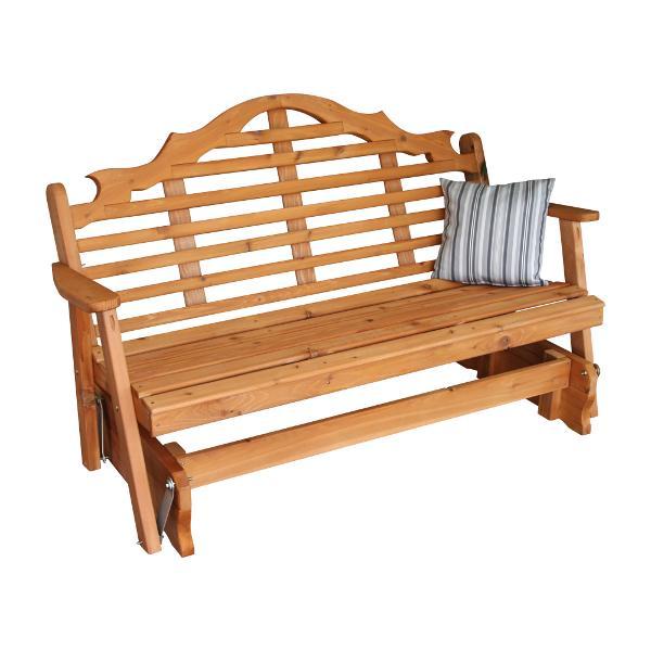 A &amp; L Furniture Western Red Cedar Marlboro Glider Glider 4ft / Unfinished