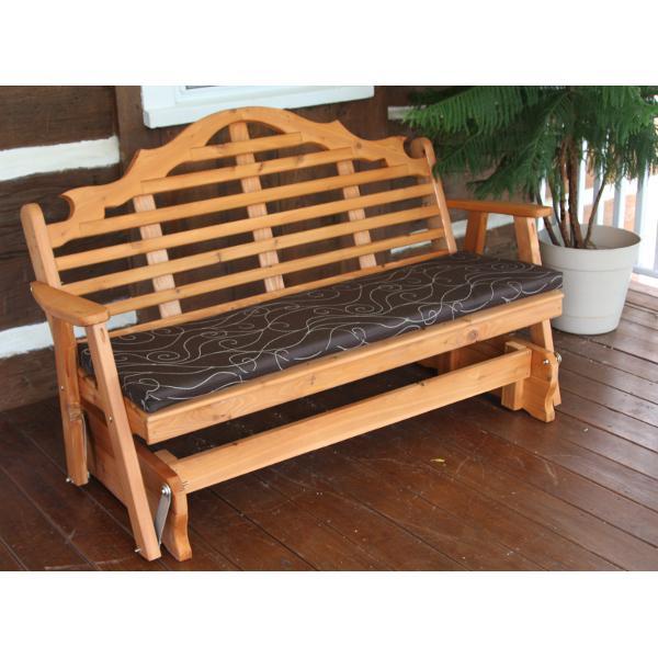 A &amp; L Furniture Western Red Cedar Marlboro Glider Glider 4ft / Unfinished