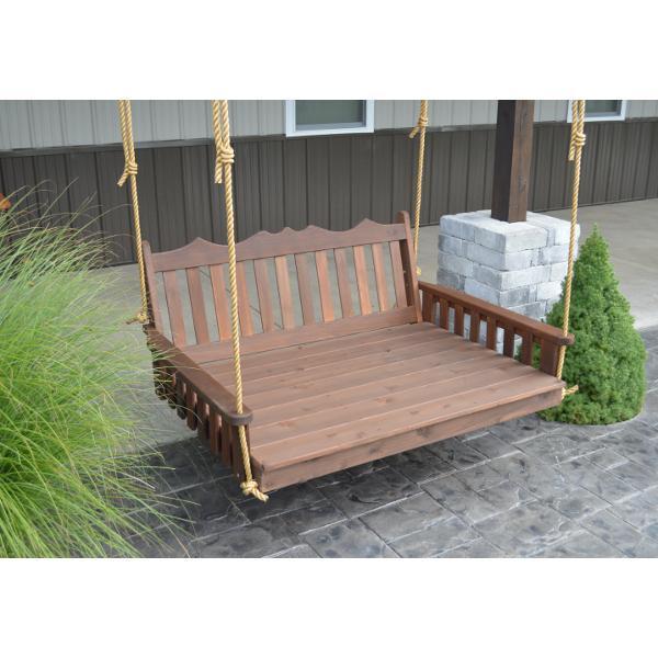 A &amp; L Furniture Western Red Cedar Royal English Garden Swingbed Swing Beds 4ft / Unfinished