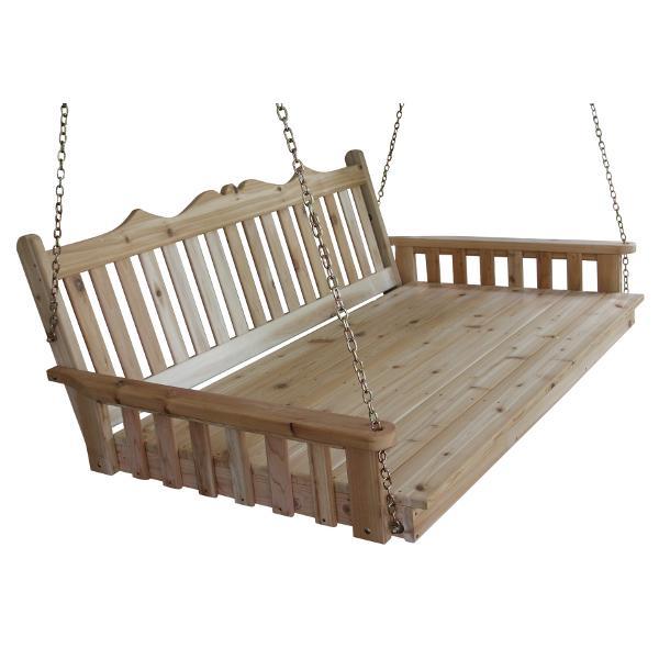 A &amp; L Furniture Western Red Cedar Royal English Garden Swingbed Swing Beds 4ft / Unfinished