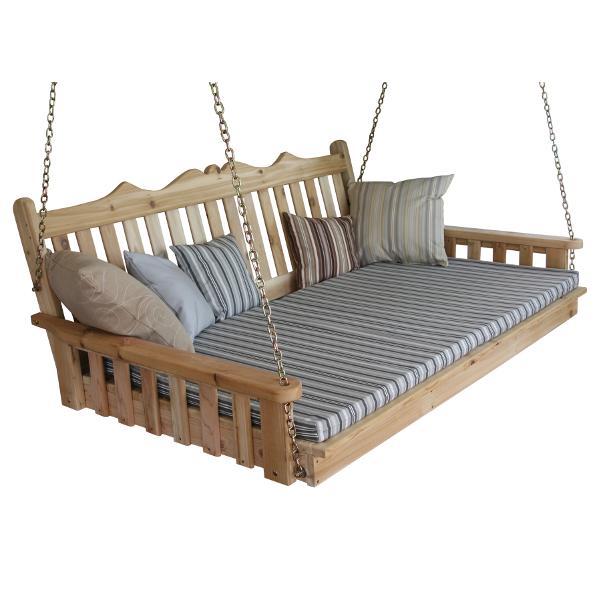A &amp; L Furniture Western Red Cedar Royal English Garden Swingbed Swing Beds 4ft / Unfinished