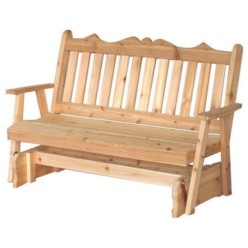 A &amp; L Furniture Western Red Cedar Royal English Glider Gliders 4ft / Unfinished