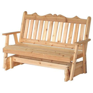 A & L Furniture Western Red Cedar Royal English Glider Gliders 4ft / Unfinished