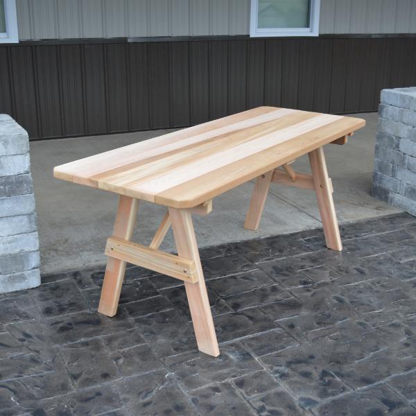 A &amp; L Furniture Western Red Cedar Traditional Table Table 4ft / Unfinished / No