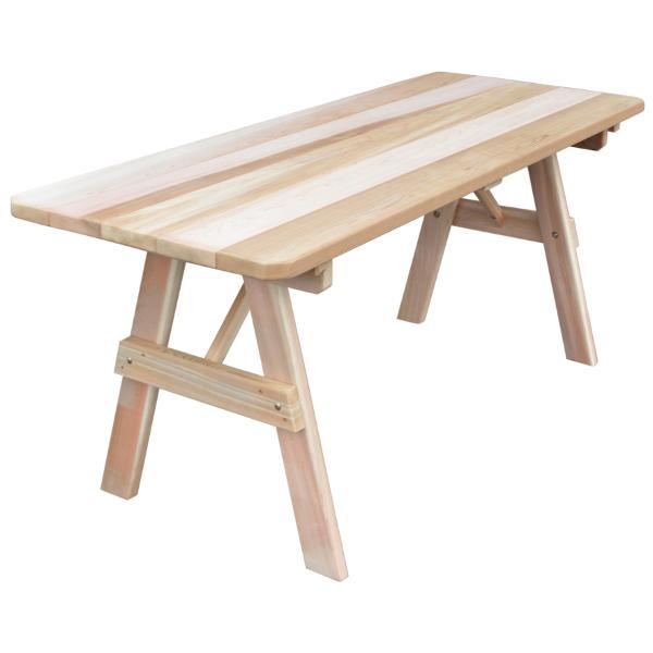 A &amp; L Furniture Western Red Cedar Traditional Table Table 4ft / Unfinished / No