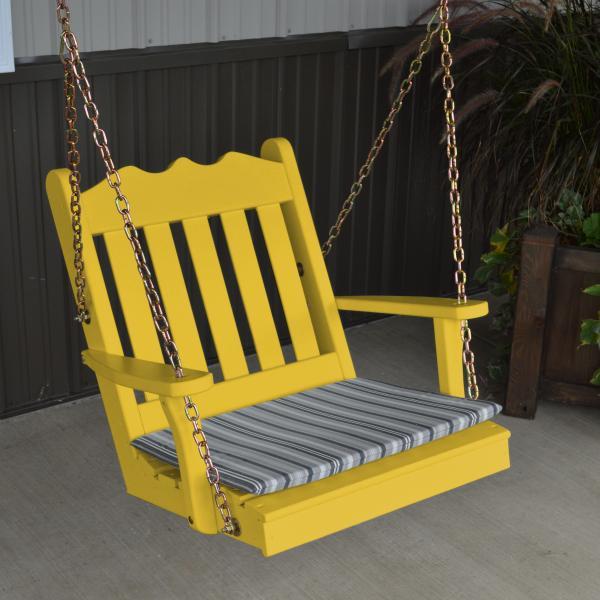 A &amp; L Furniture Yellow Pine 2ft Royal English Chair Swing Swings Unfinished