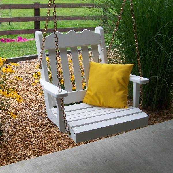 A &amp; L Furniture Yellow Pine 2ft Royal English Chair Swing Swings Unfinished