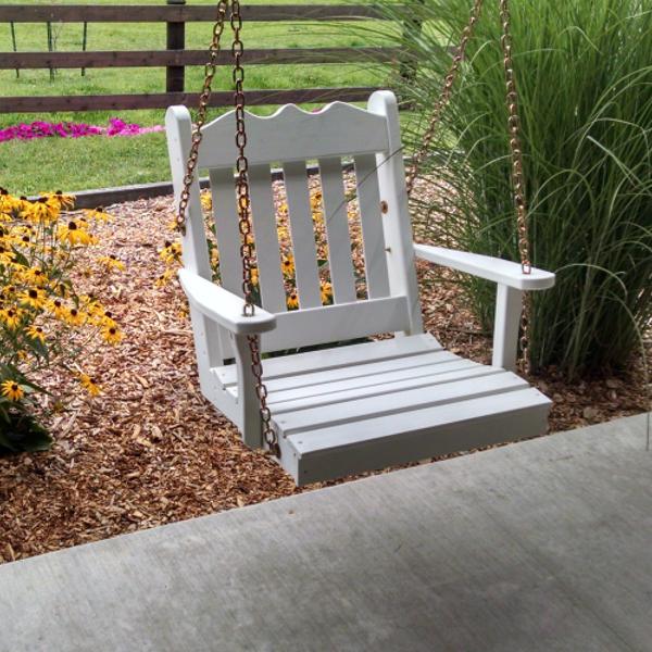 A &amp; L Furniture Yellow Pine 2ft Royal English Chair Swing Swings Unfinished