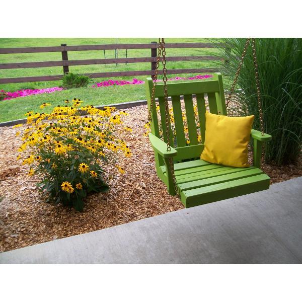 A &amp; L Furniture Yellow Pine 2ft Traditional English Chair Swing Swings Unfinished
