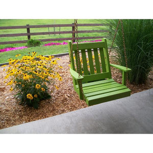 A & L Furniture Yellow Pine 2ft Traditional English Chair Swing Swings Unfinished