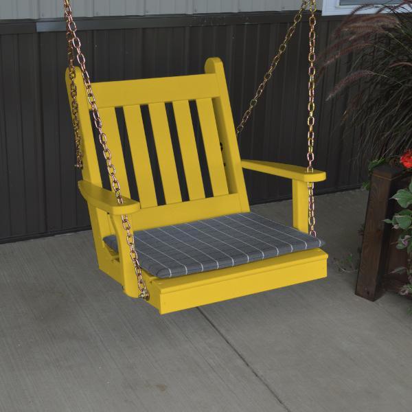 A &amp; L Furniture Yellow Pine 2ft Traditional English Chair Swing Swings Unfinished