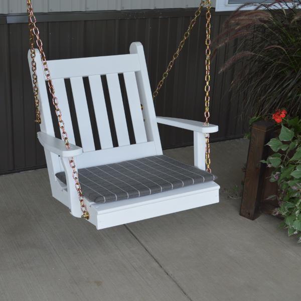 A &amp; L Furniture Yellow Pine 2ft Traditional English Chair Swing Swings Unfinished