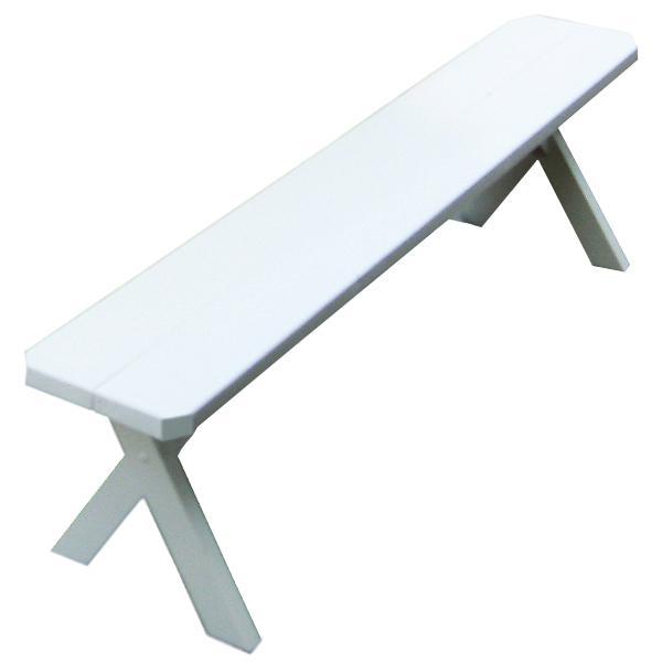 A &amp; L Furniture Yellow Pine Crossleg Bench Picnic Bench 2ft / Unfinished