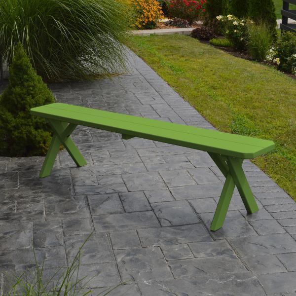 A &amp; L Furniture Yellow Pine Crossleg Bench Picnic Bench 2ft / Unfinished