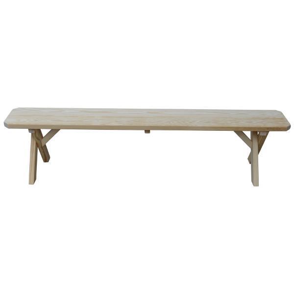 A &amp; L Furniture Yellow Pine Crossleg Bench Picnic Bench 2ft / Unfinished
